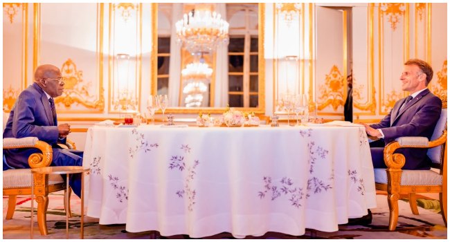 Tinubu, Macron Hold Private Dinner in Paris, Reaffirm Commitment to Stronger Ties